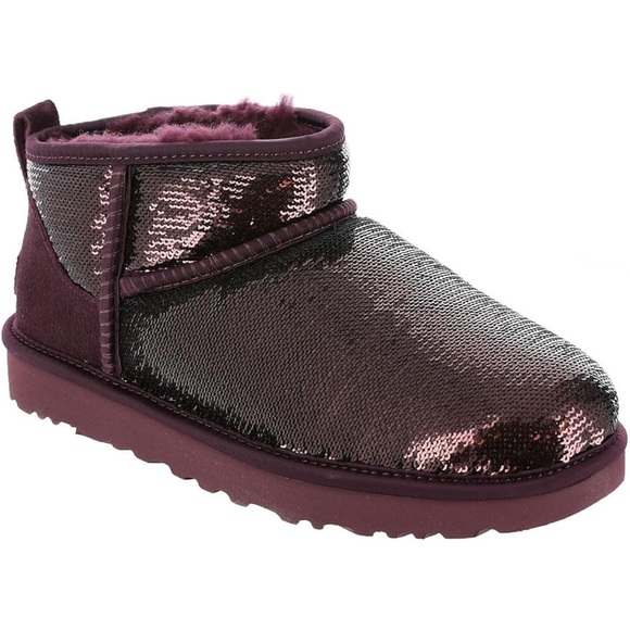 UGG Classic Ultra Mini Mirror Ball Sequence Boots - Picture 3 of 9